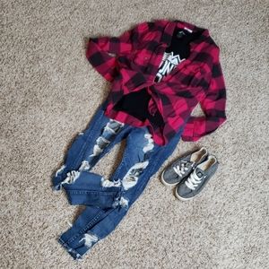 Flannel plaid shirt
